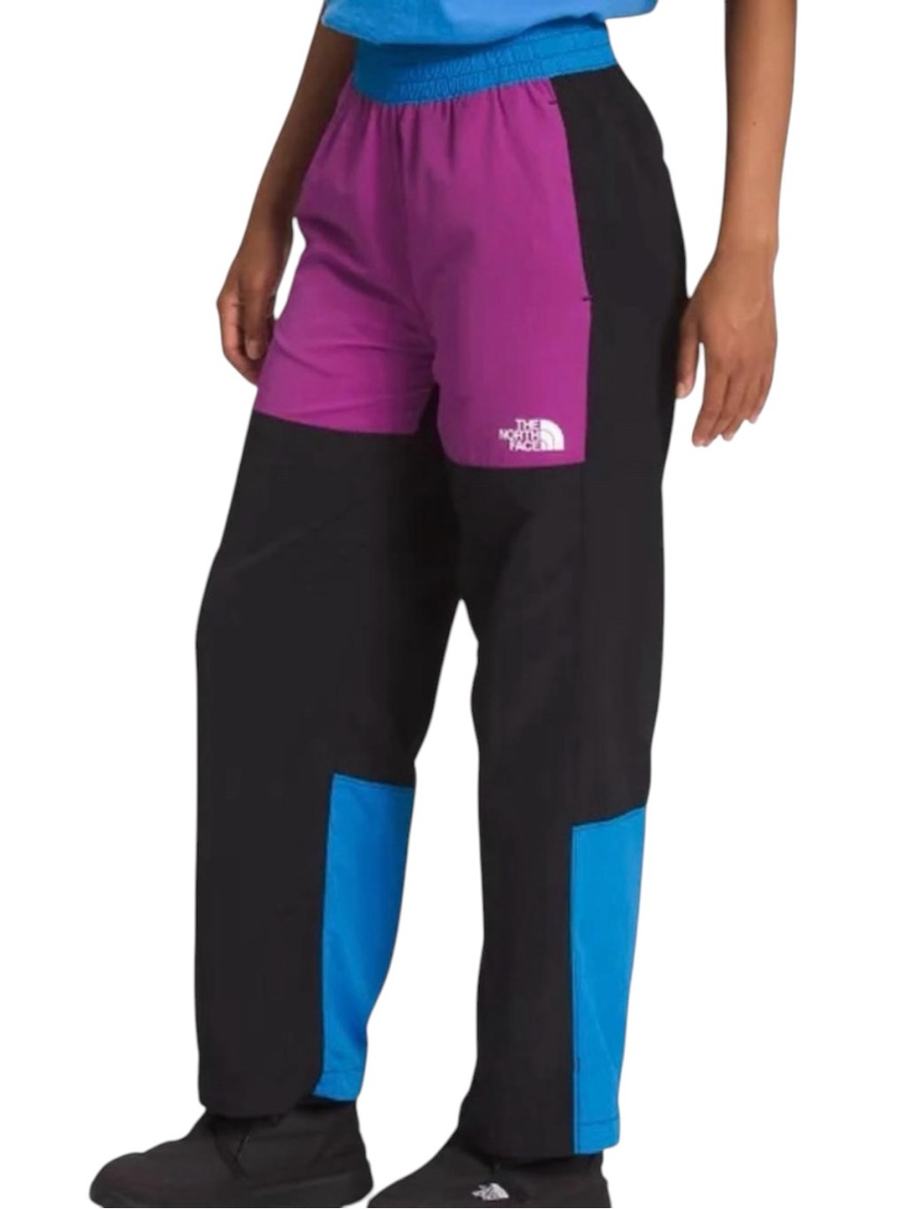 The North Face Women's Black/Purple/Blue Colorblock Track Pants